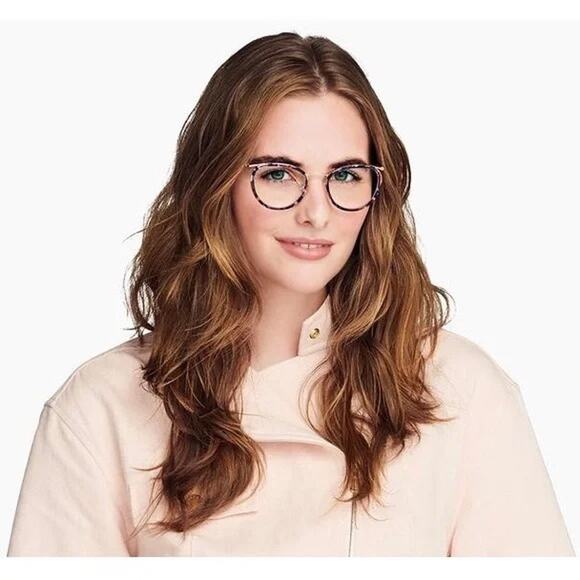 Warby Parker NWT Dinah Frame No RX Violet Quartz Crystal w/Polished Gold - Picture 1 of 9